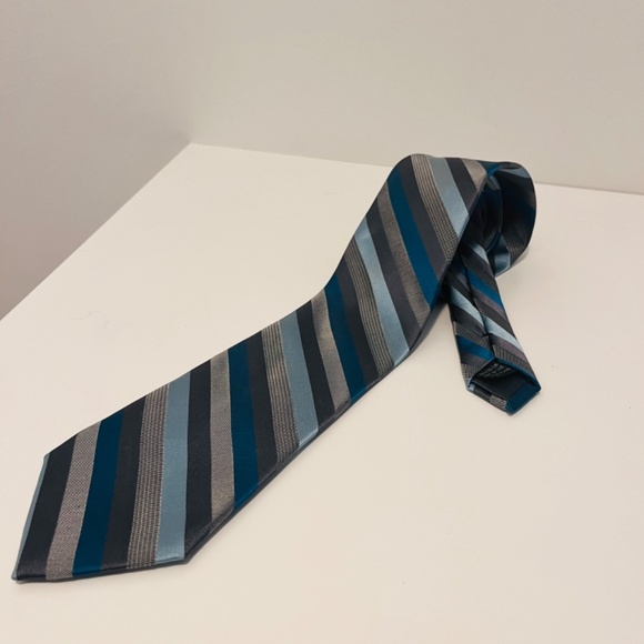 Set Italian 💯 Silk  Ties Valerio Garati Hand Made & Pronto Uomo Platinum Vtg - Picture 12 of 12